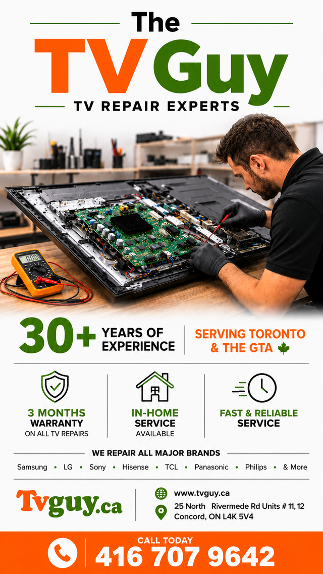 TV Repair Toronto & GTA | 30  Years | Same-Day Service