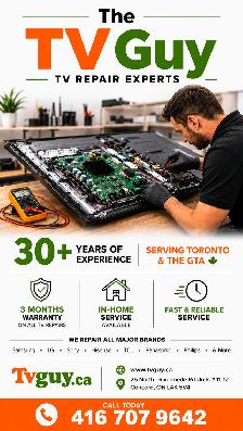 TV Repair Toronto & GTA | 30  Years | Same-Day Service