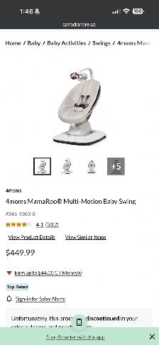 4moms mamaRoo 4 Baby Swing – Excellent Condition (Like New)