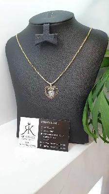 10 yellow gold chain & pendant #432_6 - Photo 2