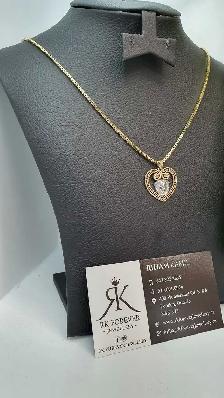 10 yellow gold chain & pendant #432_6 - Photo 3