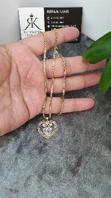 10 yellow gold chain & pendant #432_6 - Photo 5
