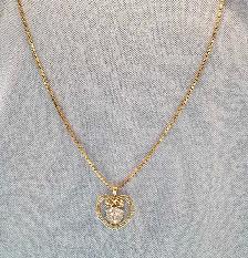 10 yellow gold chain & pendant #432_6 - Photo 9