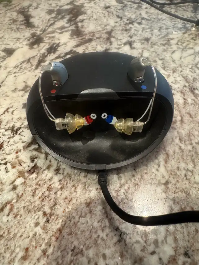 Oticon hearing aids.