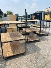 Several heavy duty castered shelving units, - Photo 3