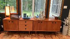 Mid century MODULAR TECK TEAK Buffet, console table, bar, bahut - Photo 2