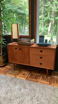 Mid century MODULAR TECK TEAK Buffet, console table, bar, bahut - Photo 9