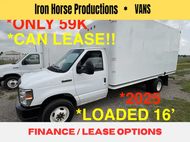 2025 Ford E-450 16’ CUBE VAN RAMP LOADED 59K! CAN LEASE