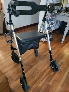 RollisRoll Walker for Seniors with Seat, Lightweight, Foldable - Photo 4