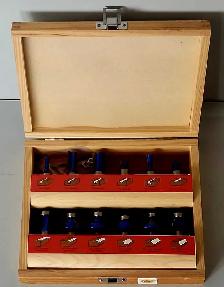 12PC 1/2' Craftex Blue Tornado Router Bit Set (33102391) - Photo 2