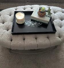 Tray upcycled in black, with a botanical floral design - Photo 4