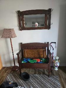 Mirror and Storage Chest Antique - Photo 2