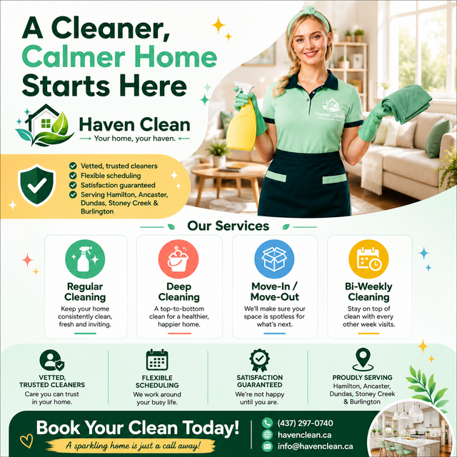 Now Hiring: Experienced House Cleaners — Hamilton & Surrounding