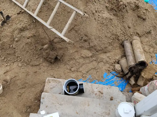 DRAIN SNAKE ROUGH IN WASHROOM SUMP PUMP ISSUE WATERPROOFING WET