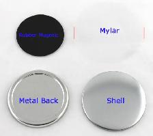 Rubber Badge Rubber Magnetic Button Parts DIY 100sets 015650 - Photo 2