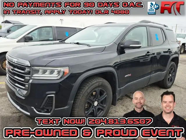 2020 GMC Acadia AT4 AWD - Backup Cam, Power Liftgate, Satellite