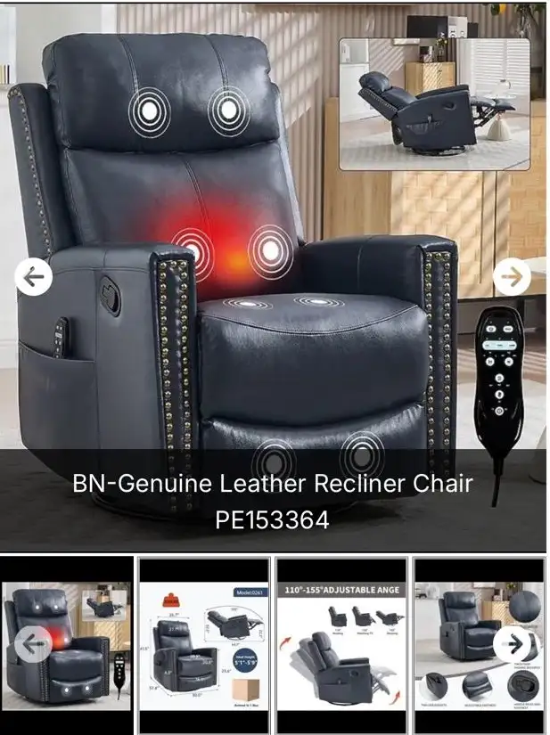 BN- Genuine Leather Recliner Chair PE153364