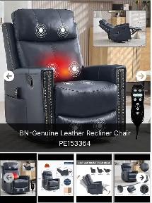BN- Genuine Leather Recliner Chair PE153364