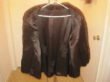 Très beau manteau en fourrure de rat musqué / muskrat fur coat - Photo 3
