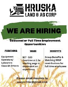 Equipment Operators and Truck Drivers Wanted