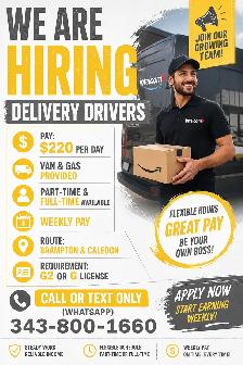 We are hiring delivery drivers