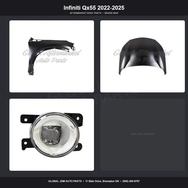 Infiniti Qx55 2022-2025 Hood Grille Fender Bumper Brand New