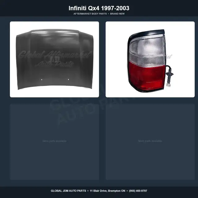 Infiniti Qx4 1997-2003 Hood Fender Aftermarket Brand New