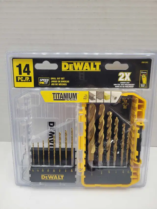 Dewalt DW1341 14 Piece Titanium Drill Bit Set NEW