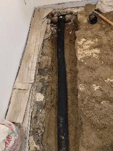 DRAIN SNAKE ROUGH IN WASHROOM SUMP PUMP ISSUE WATERPROOFING WET - Photo 5