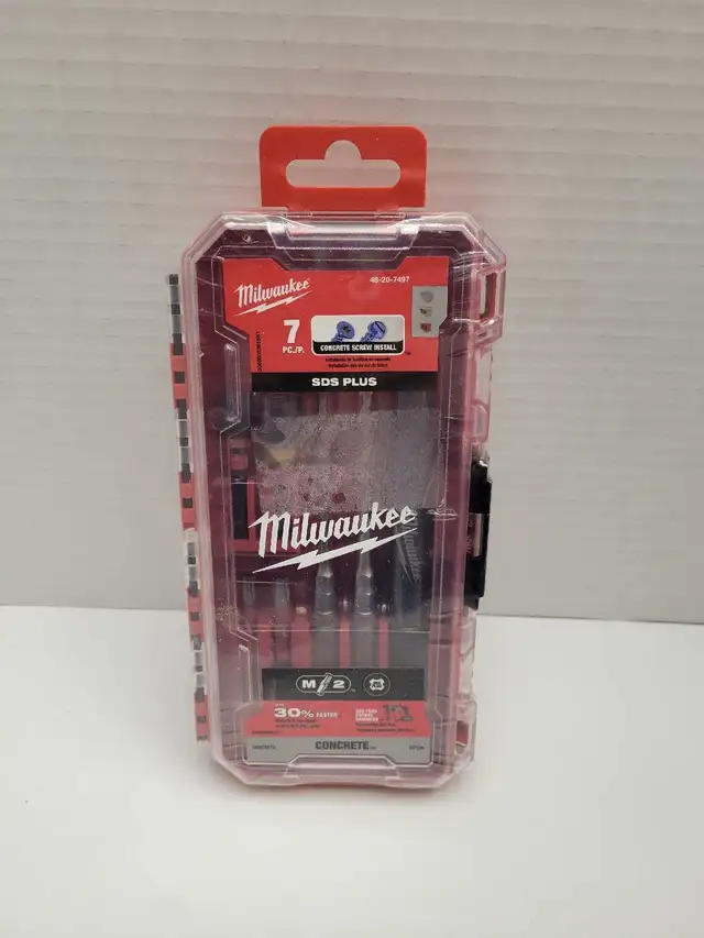 Milwaukee 48-20-7497 SDS Plus Concrete Screw Kit NEW