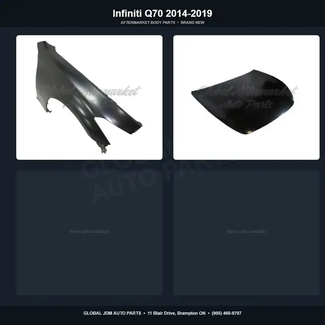 Infiniti Q70 2014-2019 Hood Fender Aftermarket Brand New