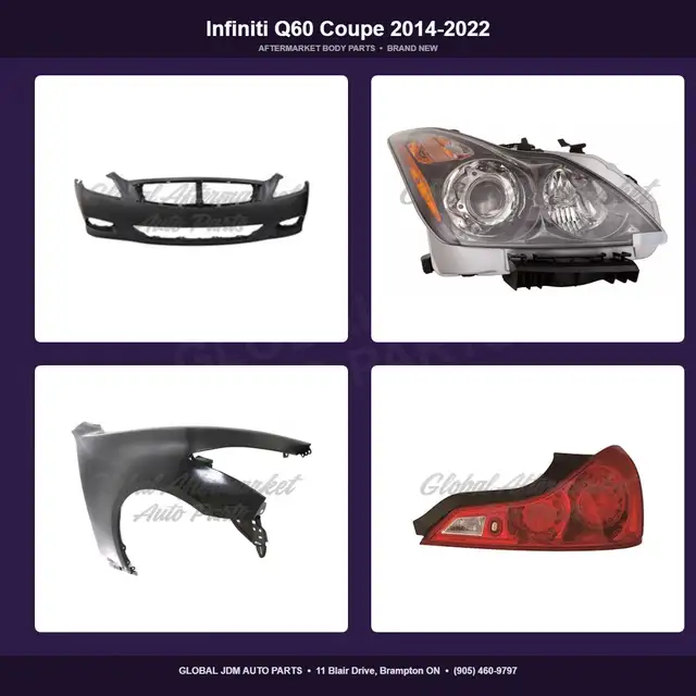 Infiniti Q60 Coupe 2014-2022 Fender Bumper Hood Aftermarket