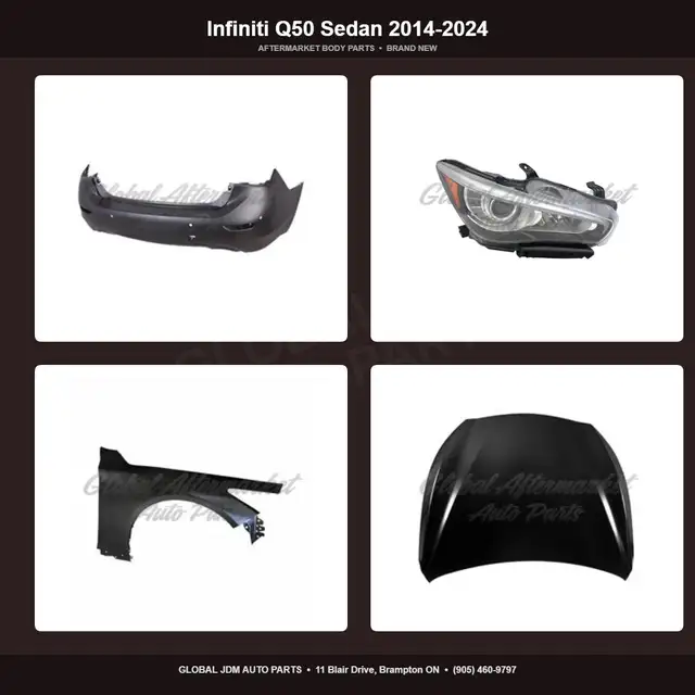 Infiniti Q50 Sedan 2014-2024 Grille Bumper Mirror Hood Parts