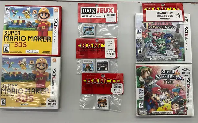 plusieurs jeux 3DS