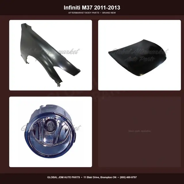 Infiniti M37 2011-2013 Hood Fender Aftermarket Brand New