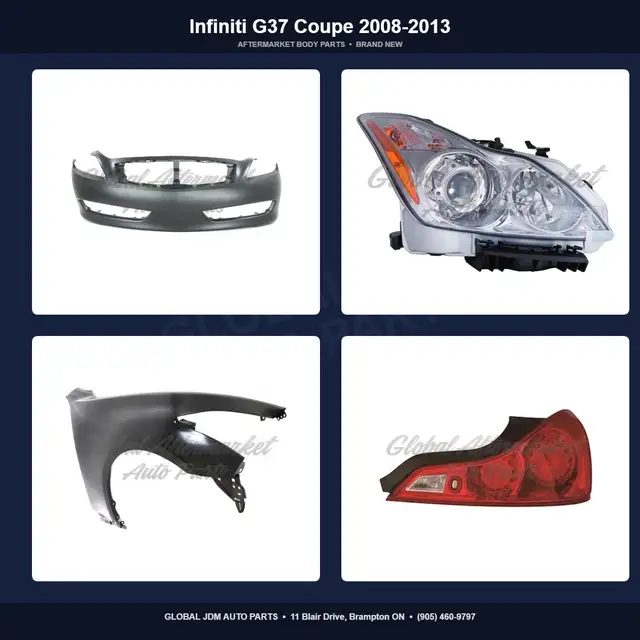 Infiniti G37 Coupe 2008-2013 Fender Bumper Hood Aftermarket
