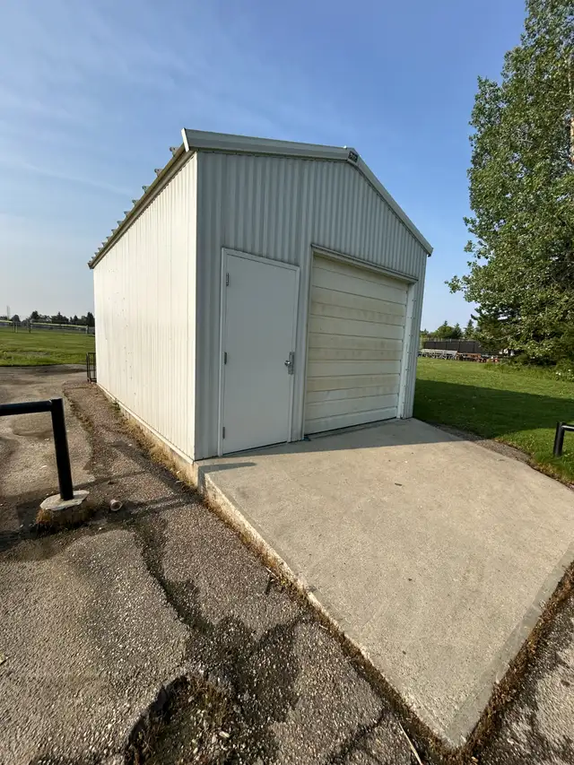 Metal Storage Shed With Garage Door