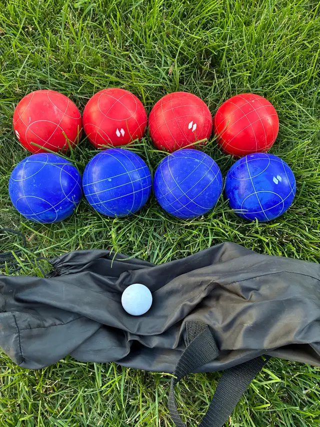 Bocce Ball Set Granite, perfect shape $40