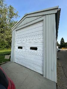 Metal Storage Shed with Garage Door