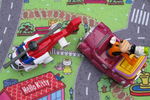 Tonka Fire Helicopter ET Disney Goofy Car Toy Set