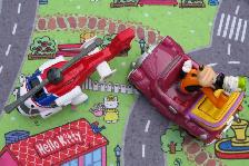 Tonka Fire Helicopter ET Disney Goofy Car Toy Set