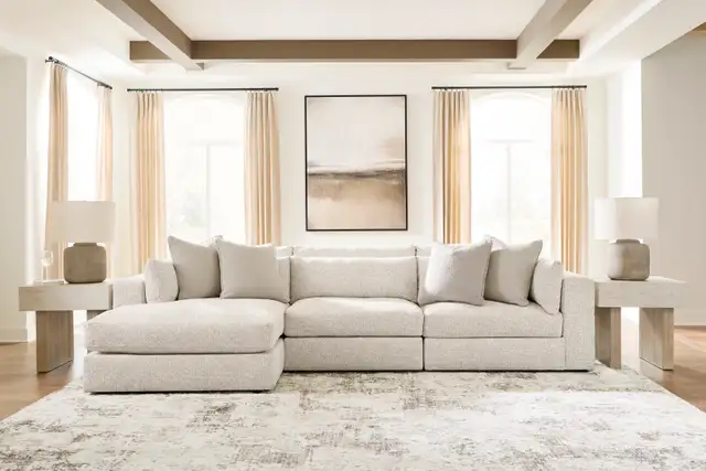 New Ashbourne Snowstone 3 Piece Modular Sectional