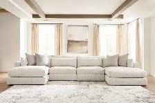 New Ashbourne Snowstone 3 Piece Modular Sectional - Photo 3