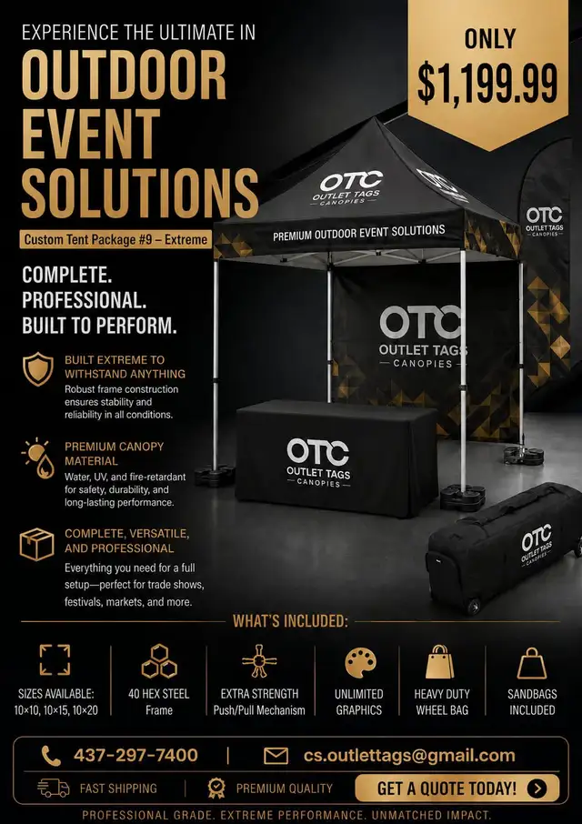 Custom Tent Package – Extreme by OTC Outlet Tags Canopies