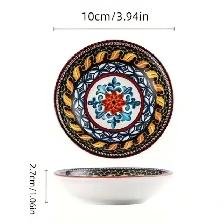 Vibrant Bohemian Ceramic Dipping Bowls - Photo 10