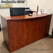 Mahogany L Suite Reception Desk with Transaction Counter
