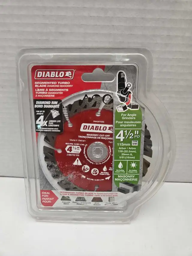 Diablo DMADST0450 4 1/2' Diamond Grinder Blade NEW