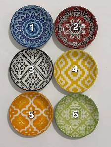 Vibrant Bohemian & Moroccan Patterns Ceramic Dipping Bowls - Photo 2