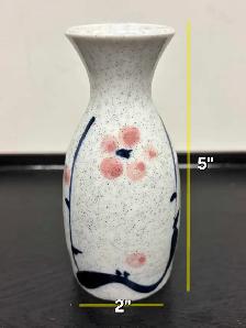 Japanese Sake Set - Porcelain Plum Blossom (5pcs) - Photo 3