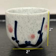 Japanese Sake Set - Porcelain Plum Blossom (5pcs) - Photo 7